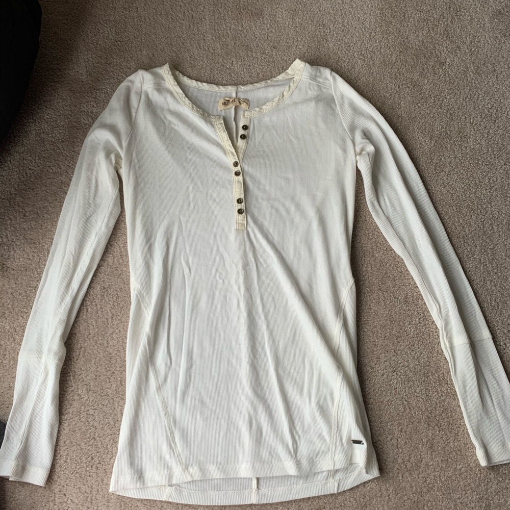 Must-have hollister cream thermal Henley